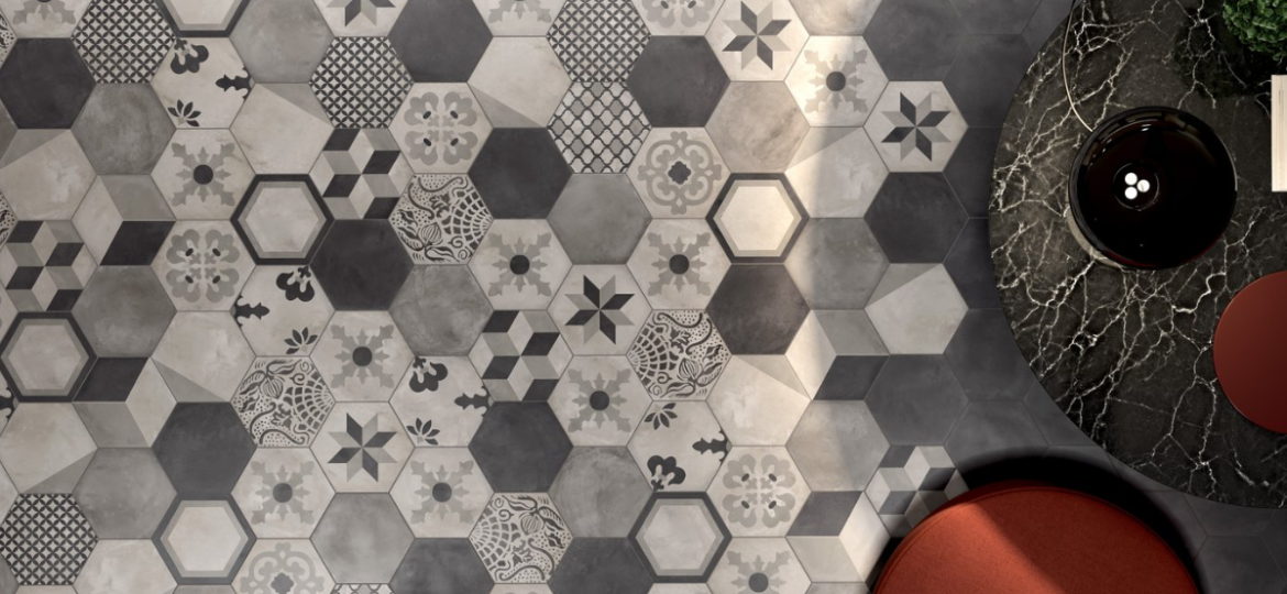 Hexagon-Fliesen