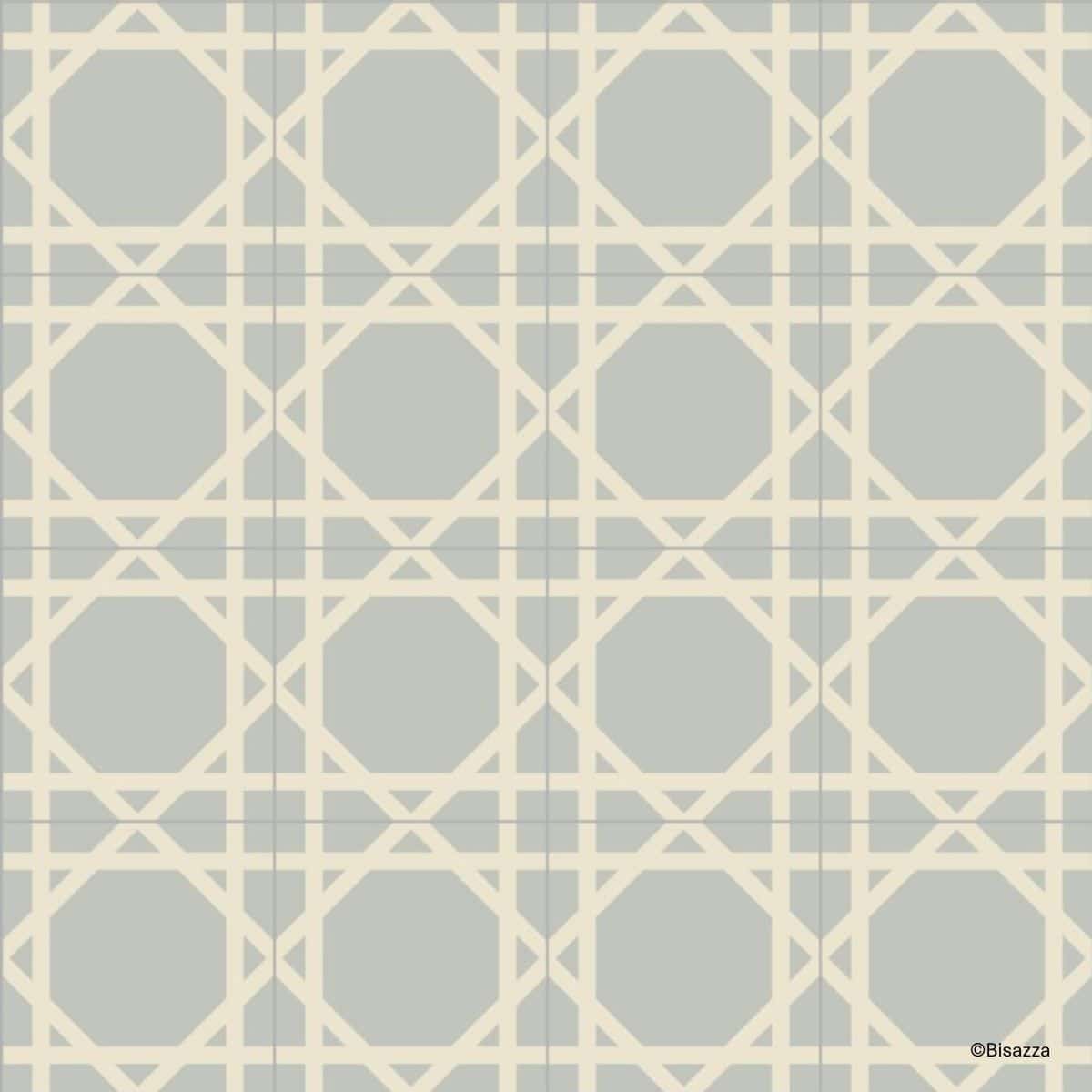 bisazza-gustav-frost geometrisches Retro-Muster der Bisazza Fliesen Gustav Frost in Grau-Beige