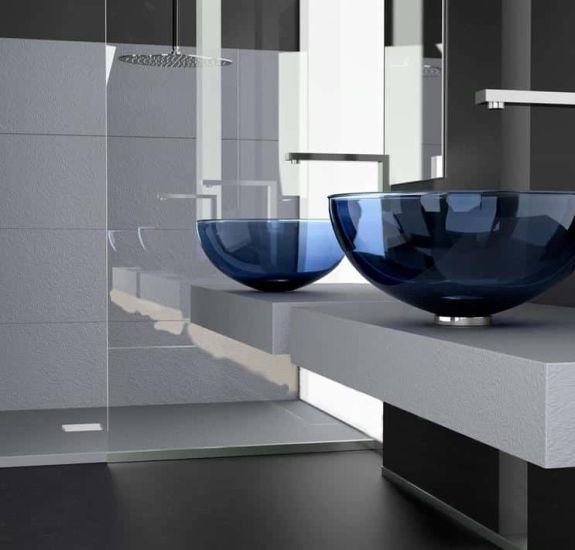 GlassDesign Aufsatzwaschbecken Glas Laguna Blau