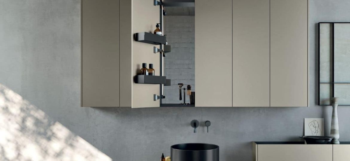 beige Rexa Vision Oberschränke für mehr Stauraum im Bad