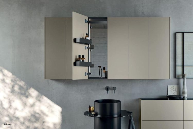 beige Rexa Vision Oberschränke für mehr Stauraum im Bad