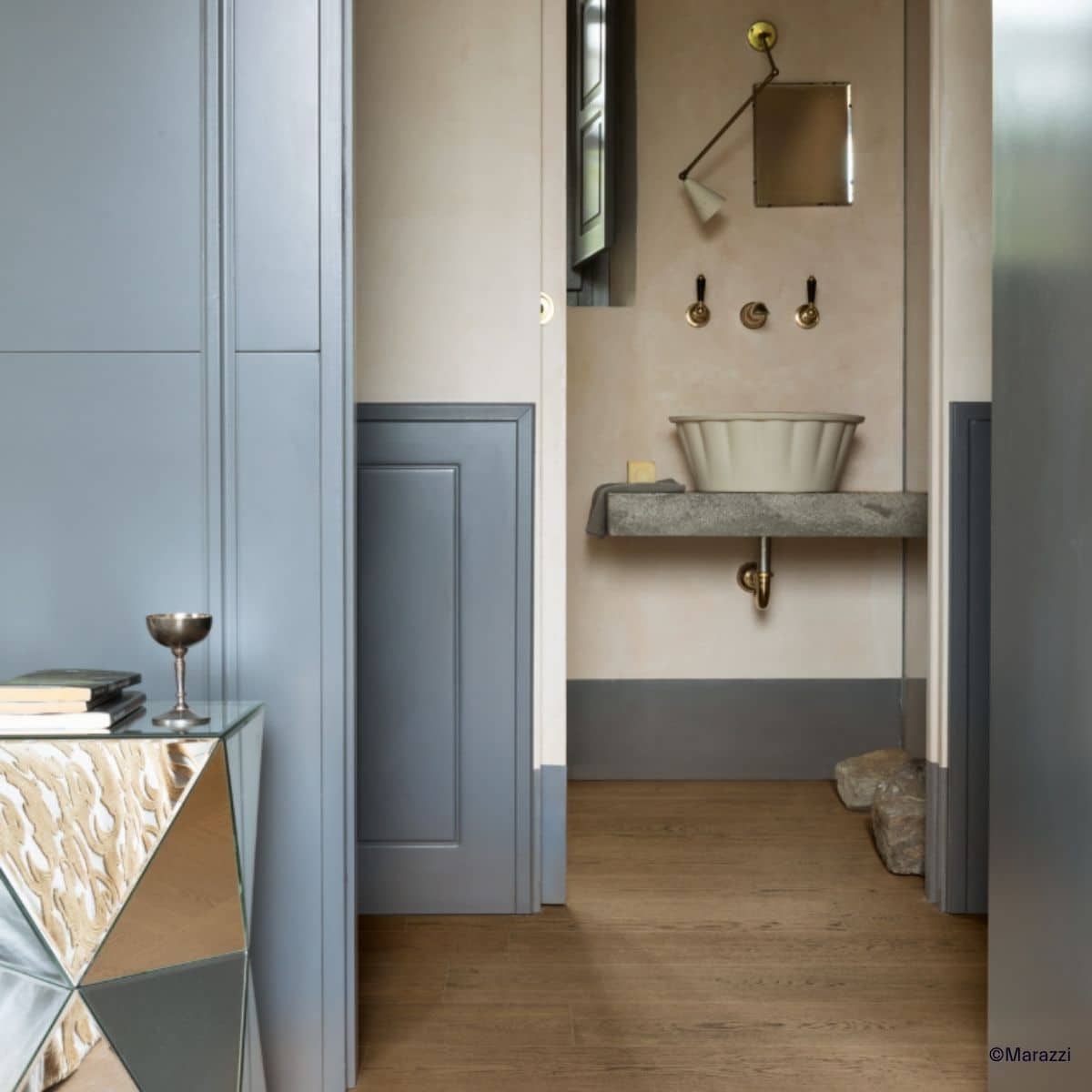 marazzi-intrecci Altbau Badezimmer mit Marazzi Intrecci